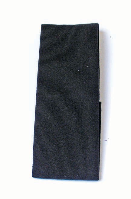 CHA-39B -50mm BLACK HEADBAND STRETCH FABRIC (1)- 12 headbands (1 dozen) in a packet