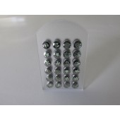 DB162 - FAKE PLUG - GLOW in the DARK - Stainless Steel - 24pcs on a display stand