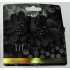 60934B - BLACK FLOWER COMB - 12 (1 doz) combs in a packet