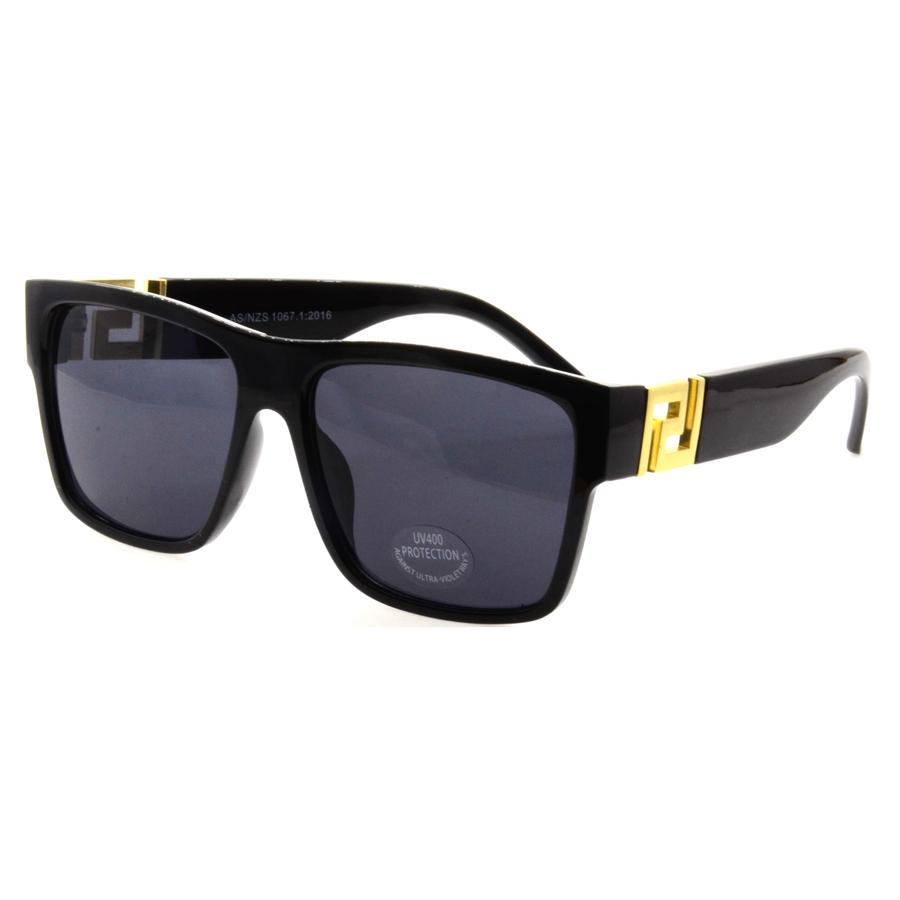 OPO P-29357 Shiny Blk, Gold trim temp, smoke - D'Baron