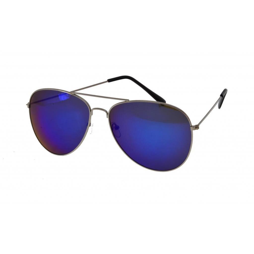 M-020LSB Aviator Lrg Silver Blue Mirror - D'Baron